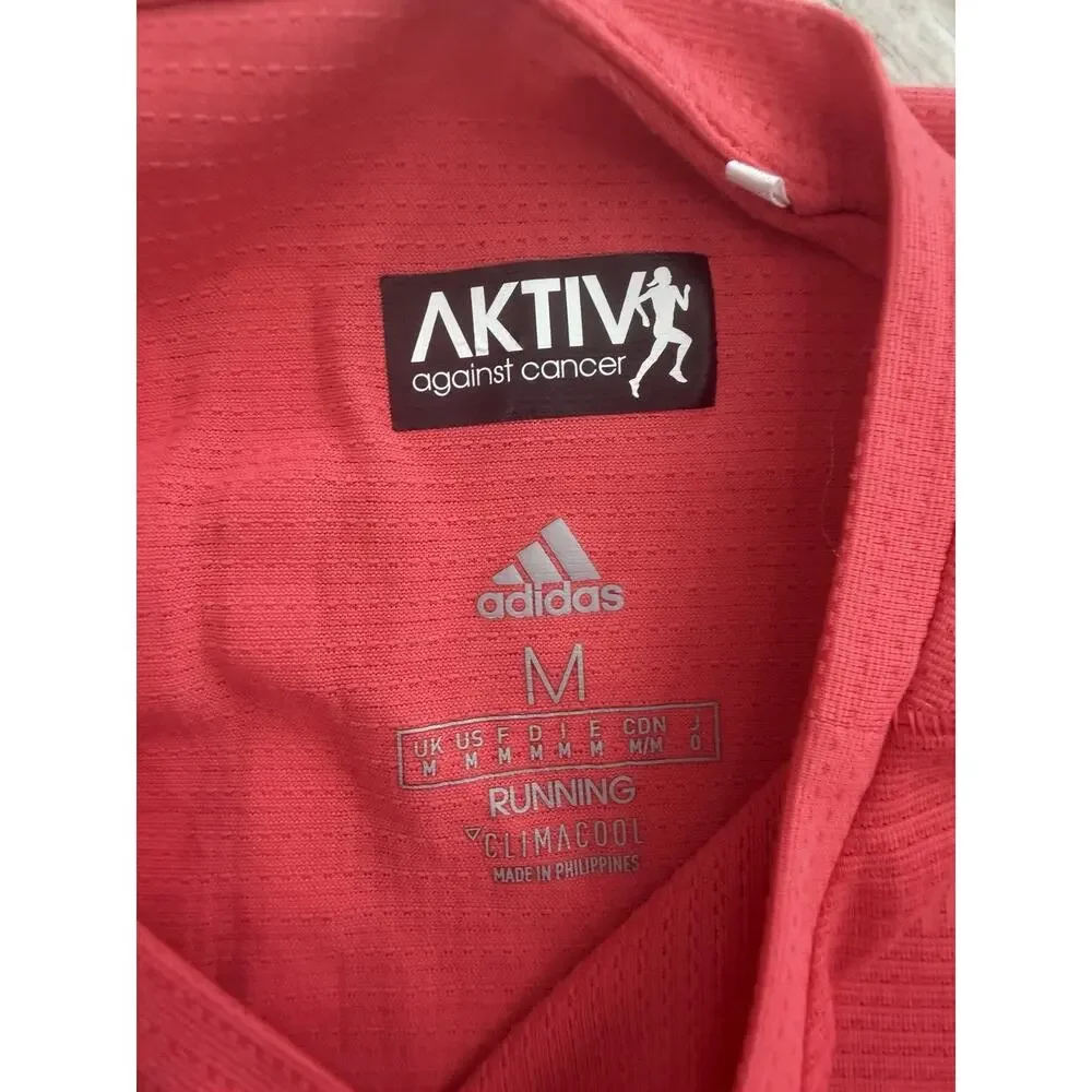 Lot 2 Mens Adidas Climacool Short Sleeve Shirt Running AKTIV Against Cancer Med